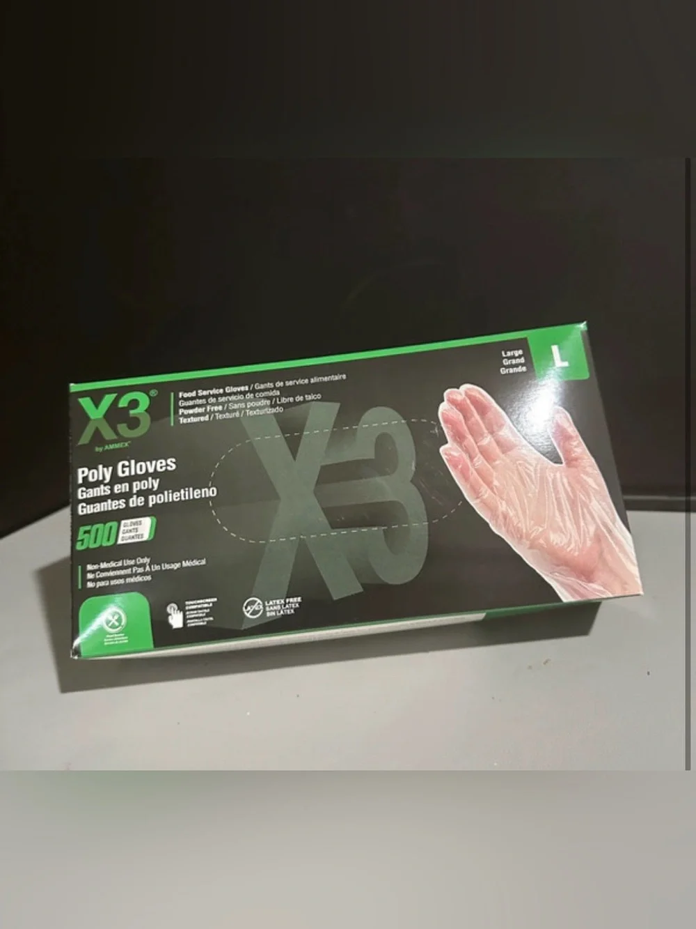 Poly Disposable Gloves - Large, Clear - Food Service Pack